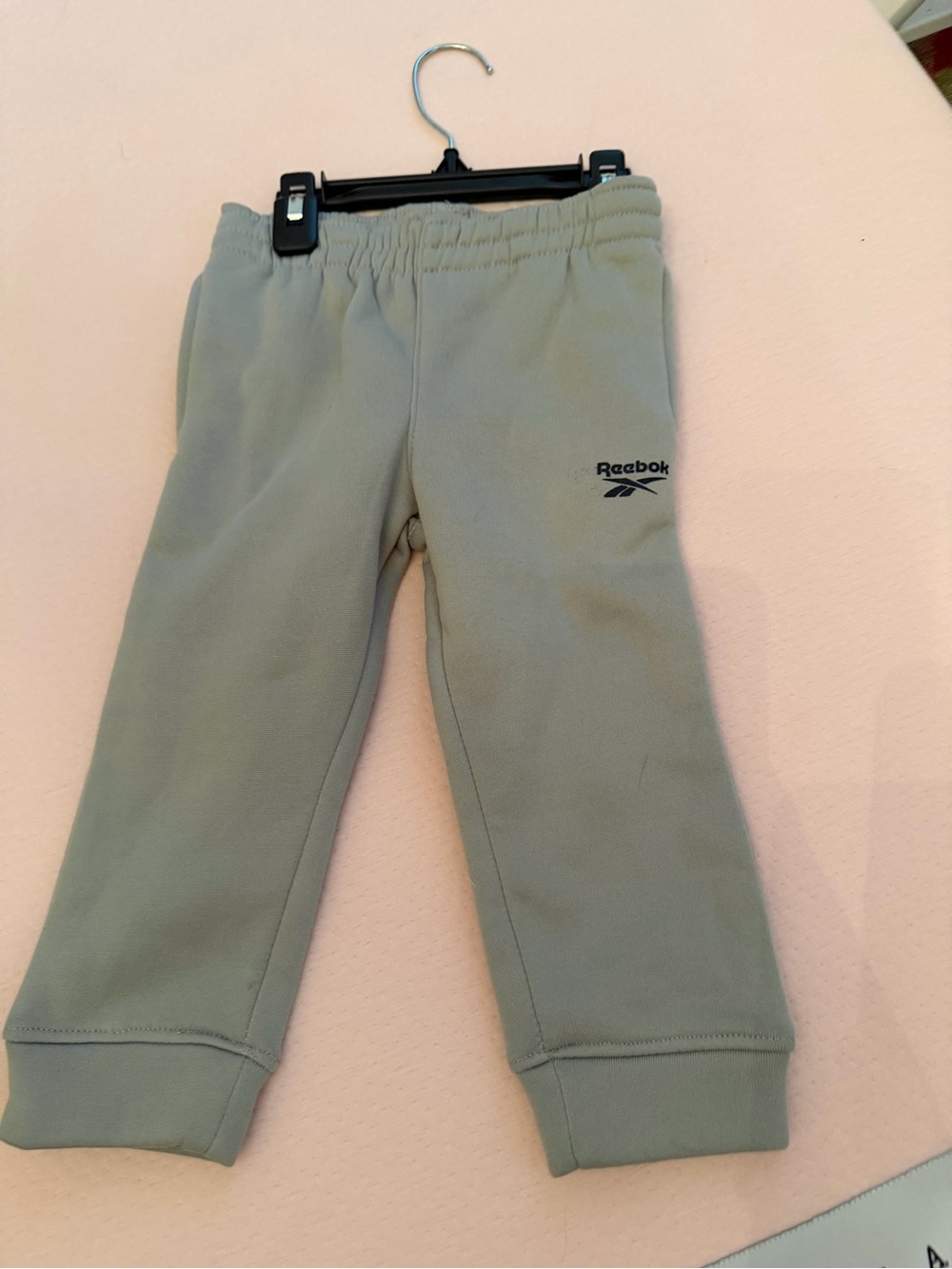 Reebok Kids Sage Green Fleece Joggers - Comfortable Everyday Wear